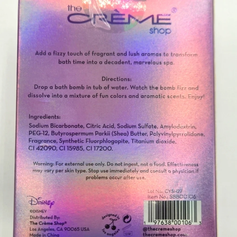 THE CREME SHOP NWT Bath Bomb & NWT Makeup Remover Towels Stitch & Roses